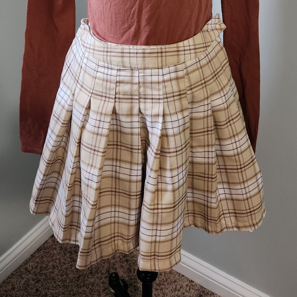 Plaid Tan Skirt